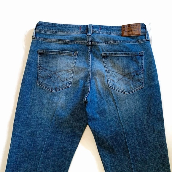 Seven7 Men's 32x32 Straight Fit Jeans Medium Wash Distressed Stretch Pleat - Picture 7 of 8